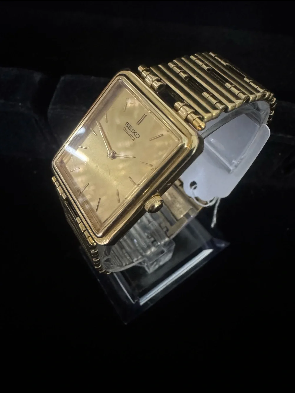Seiko Gold Tone Rectangular Quartz Watch